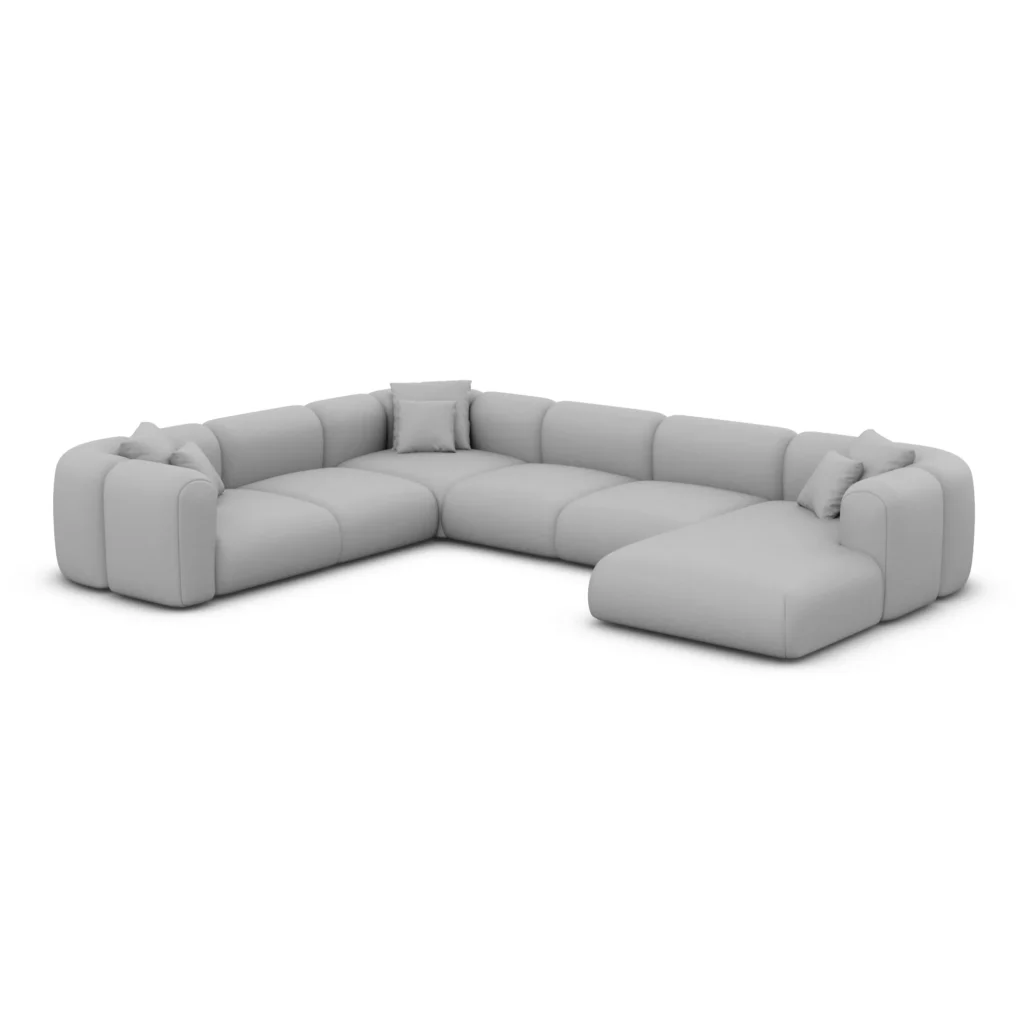 Kunstleder U-Form XXL Wohnlandschaft Belio