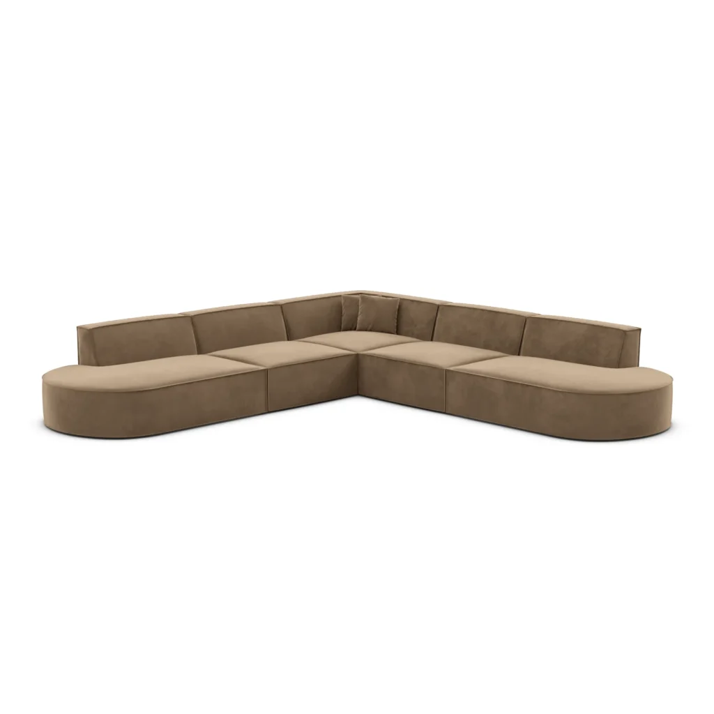Samtstoff Ecksofa Brevia