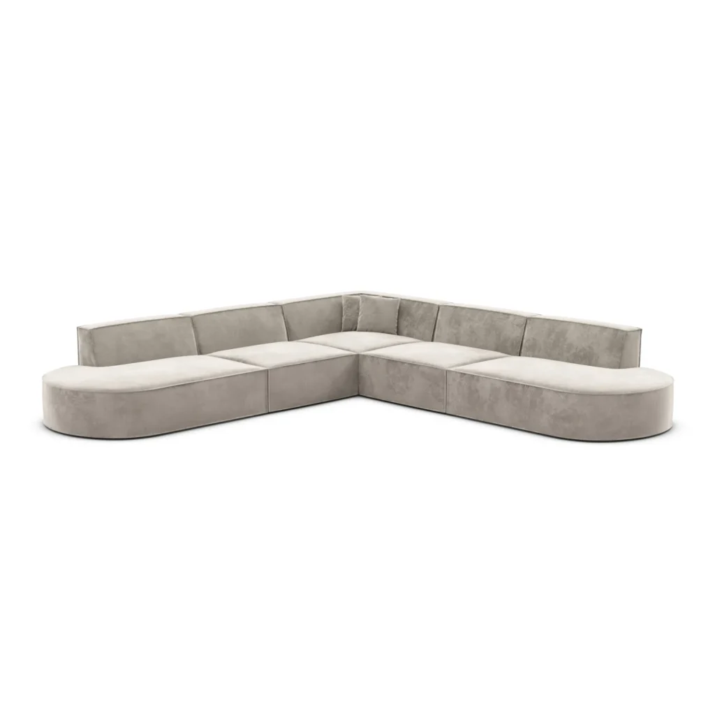 Samtstoff Ecksofa Brevia