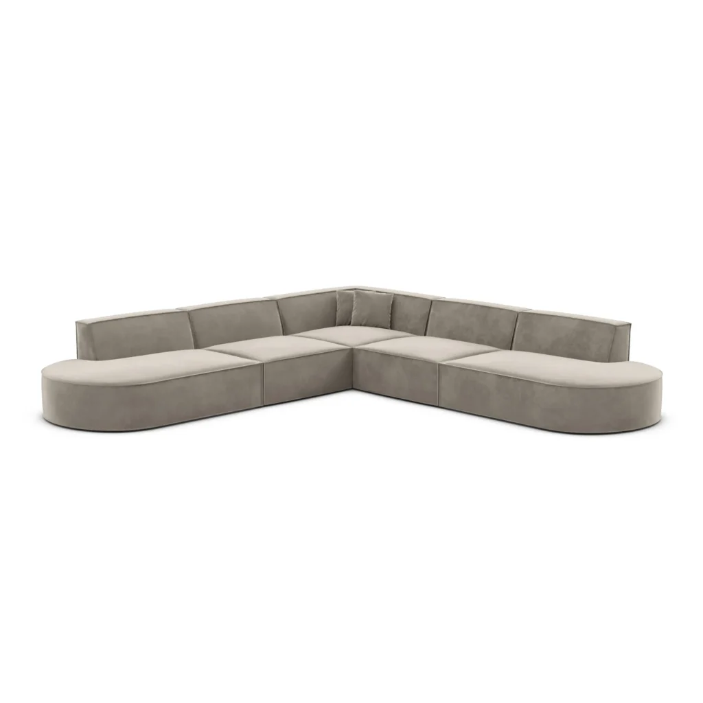 Samtstoff Ecksofa Brevia
