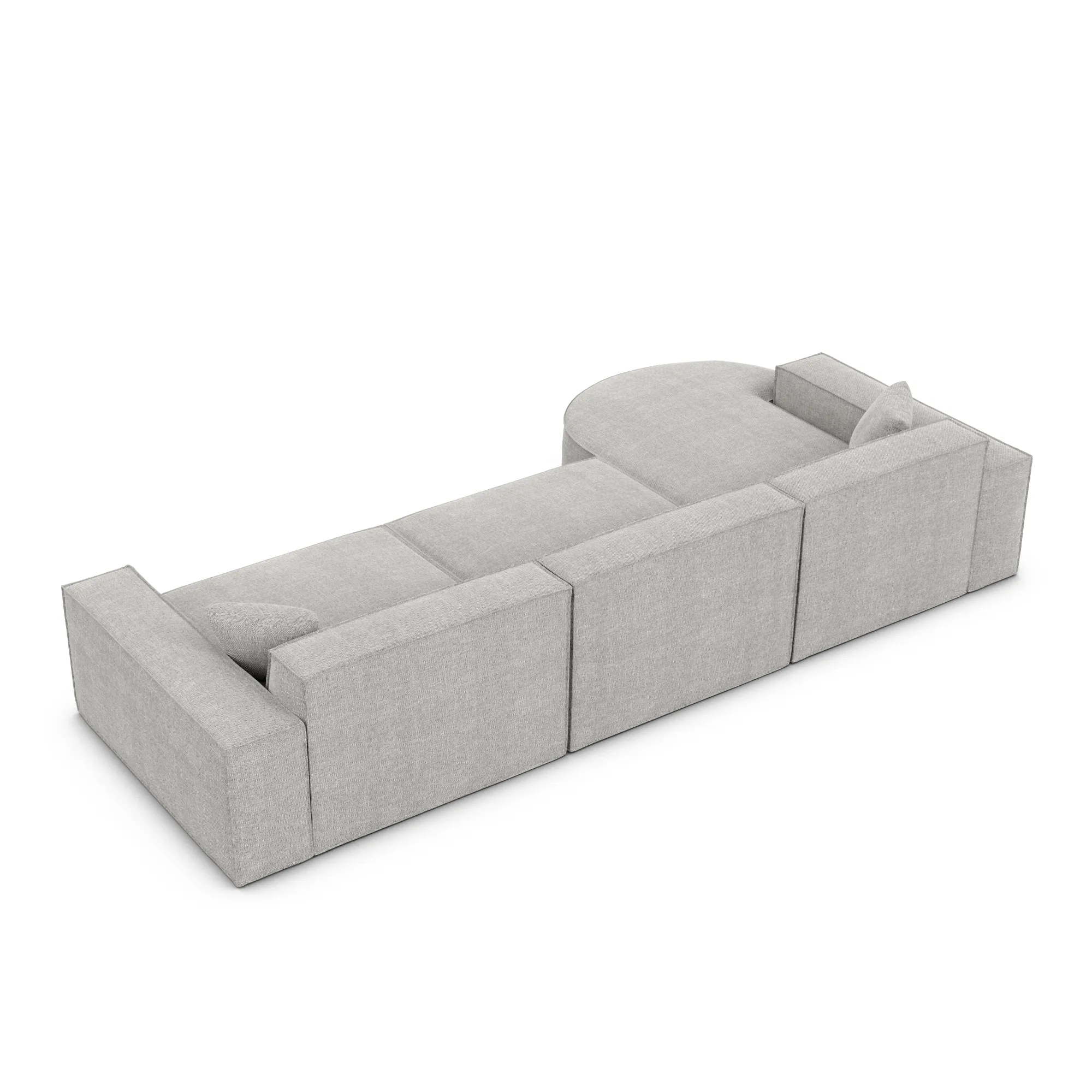 Strukturstoff L-Form Sofa Brevia