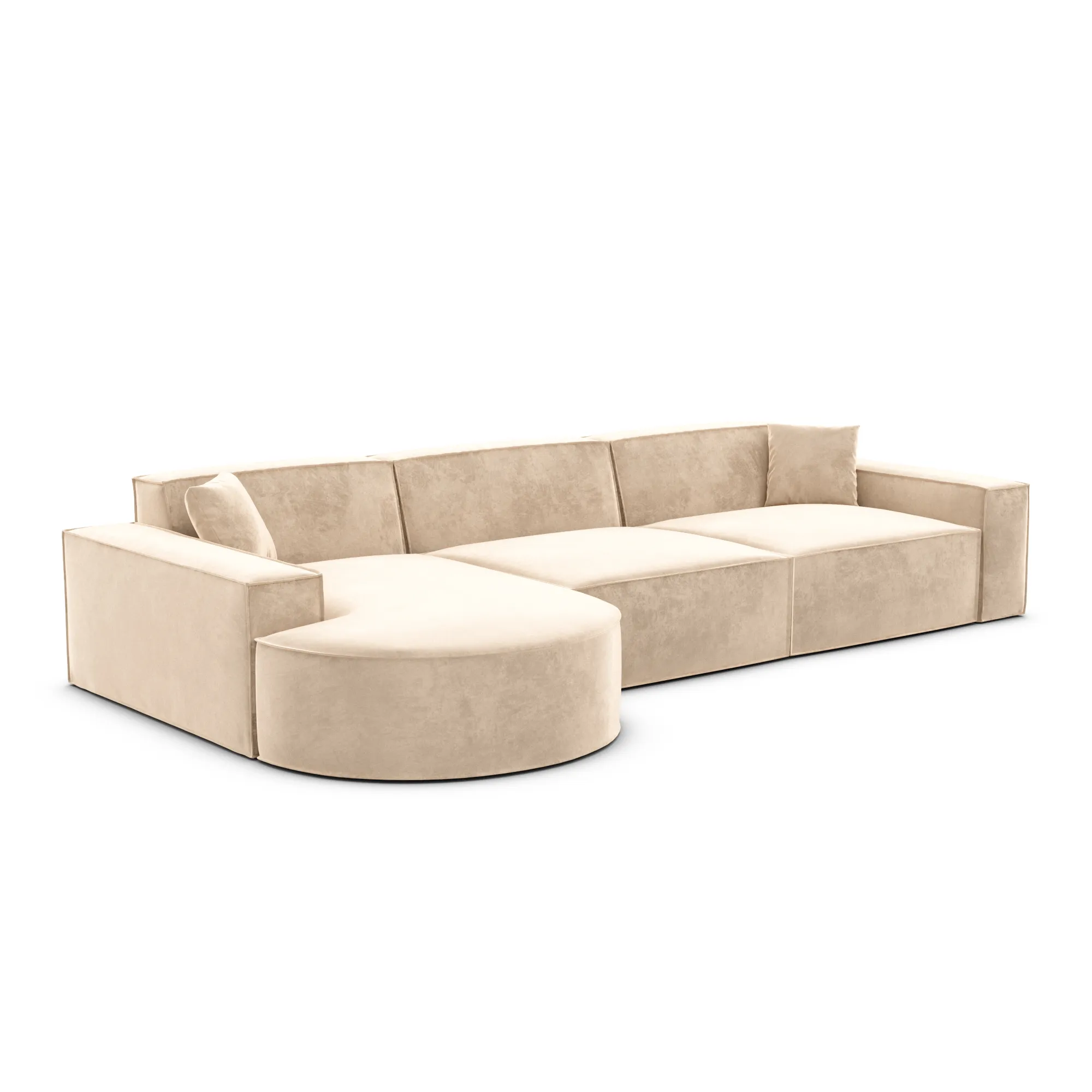 Samtstoff L-Form Sofa Brevia