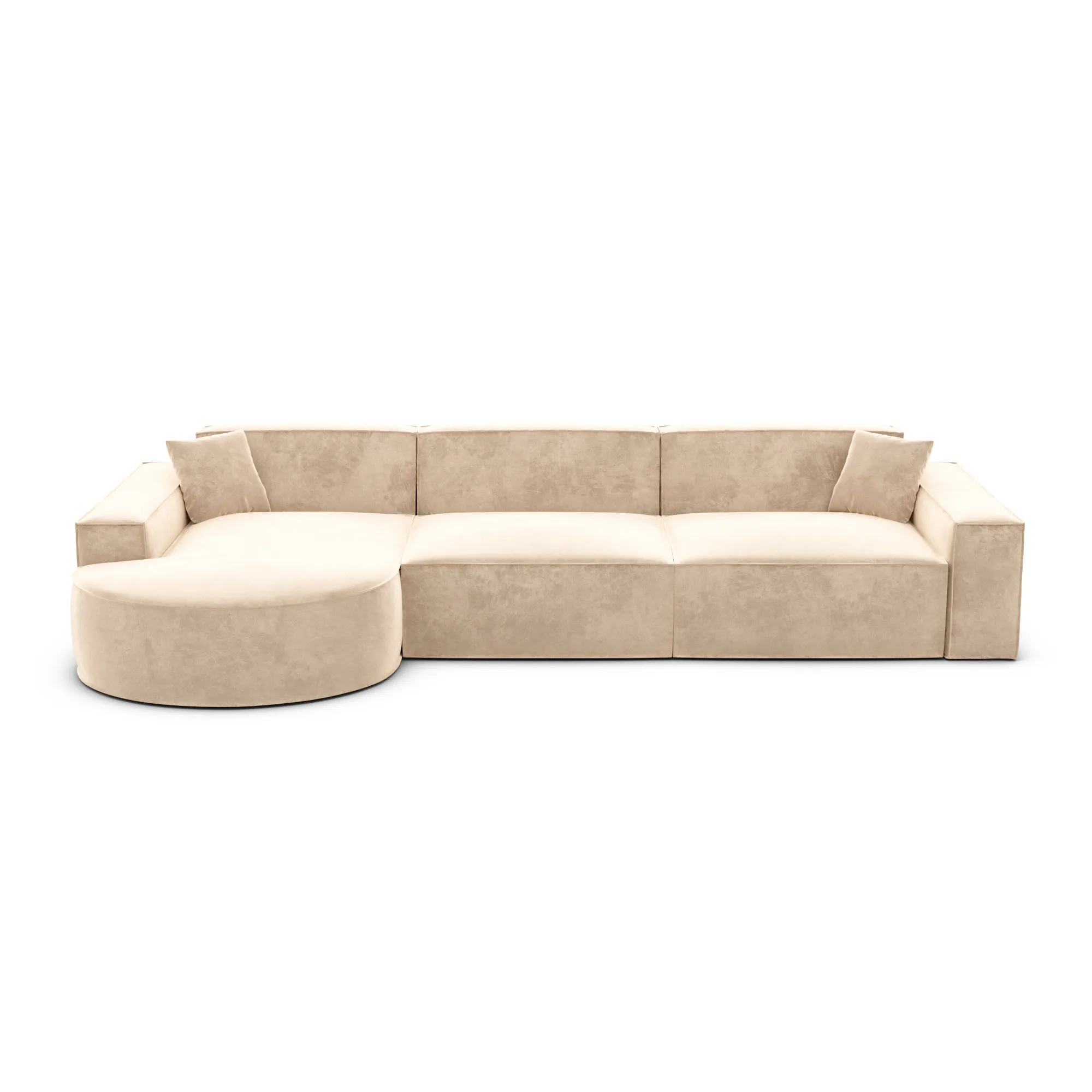 Samtstoff L-Form Sofa Brevia