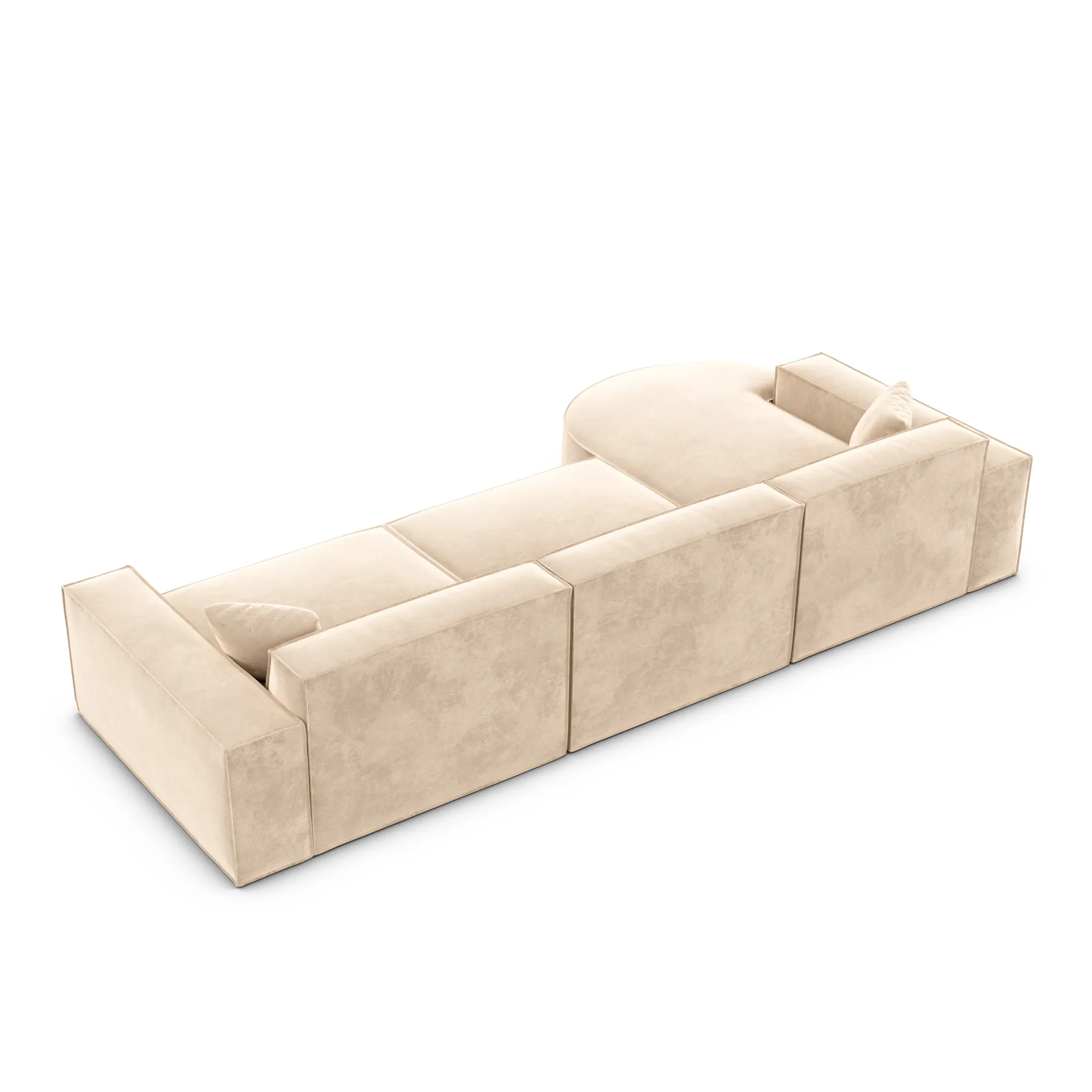 Samtstoff L-Form Sofa Brevia