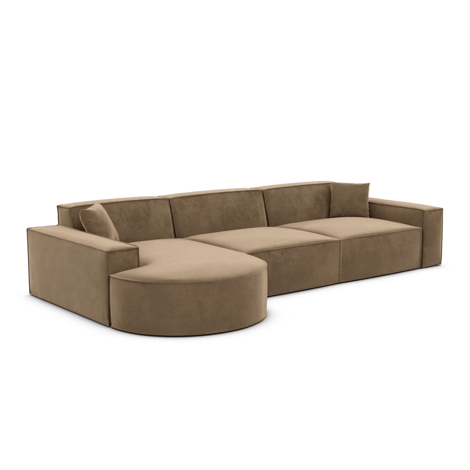 Samtstoff L-Form Sofa Brevia