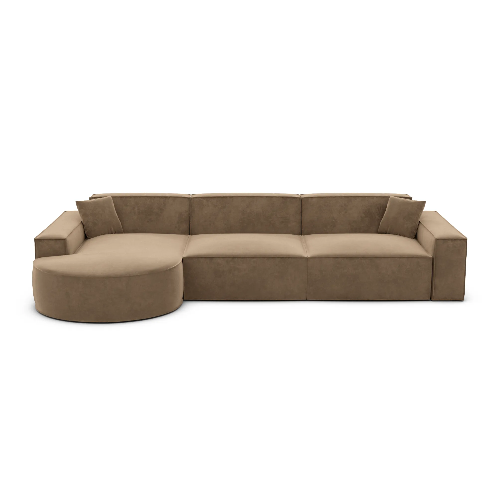 Samtstoff L-Form Sofa Brevia