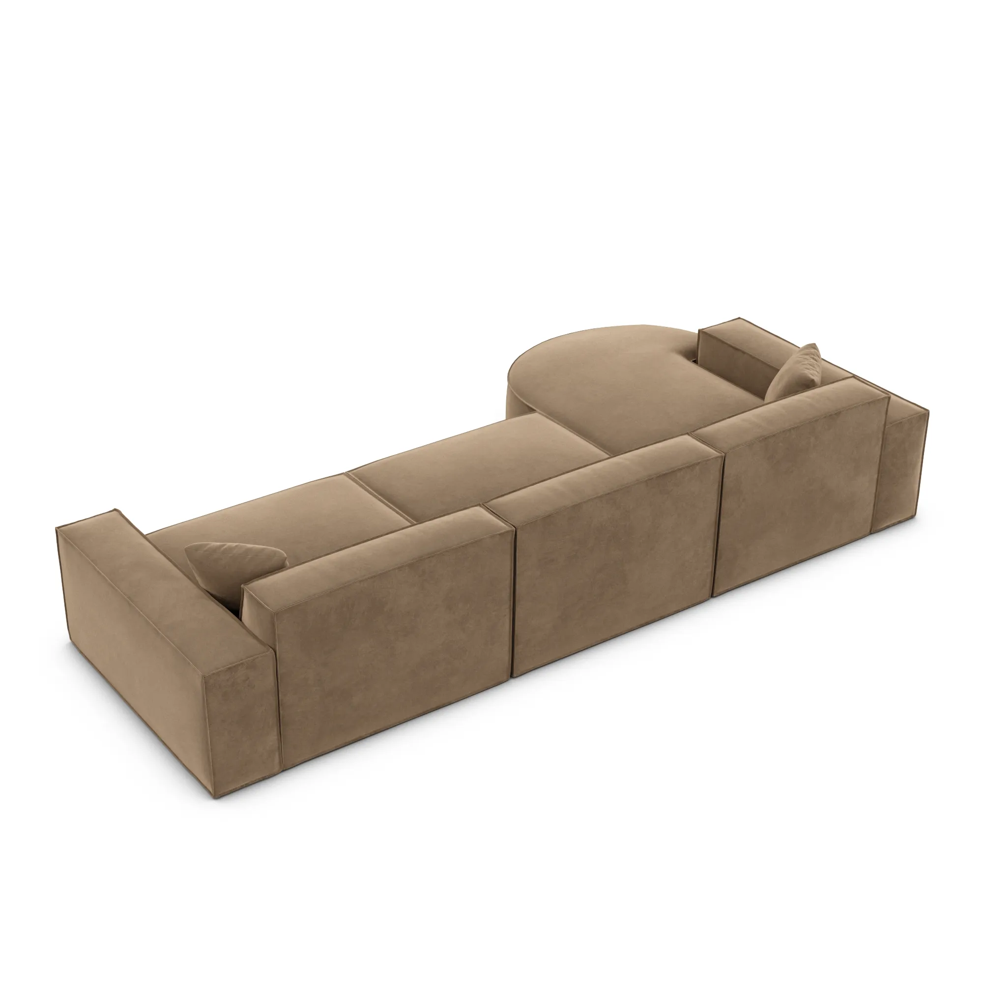 Samtstoff L-Form Sofa Brevia