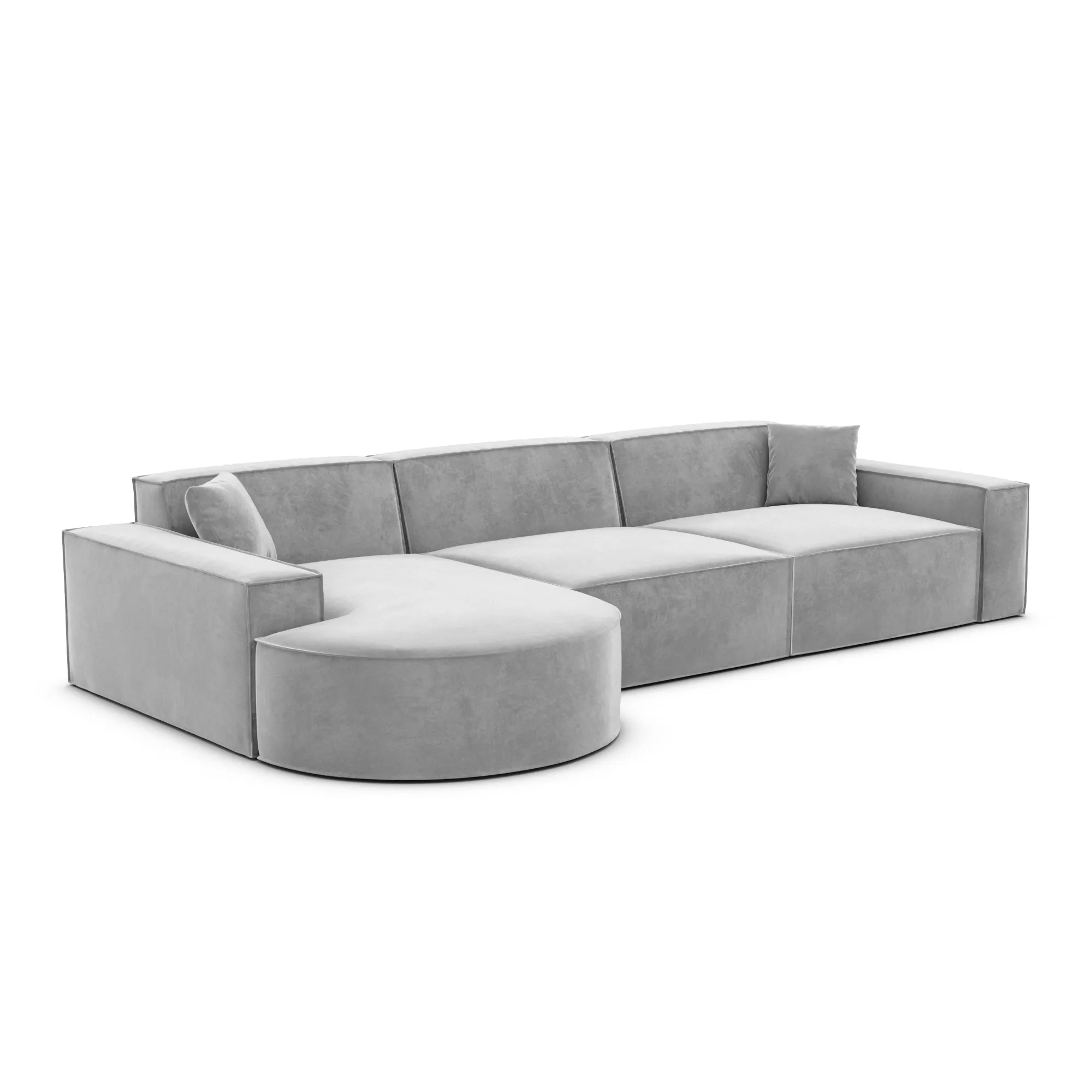 Samtstoff L-Form Sofa Brevia