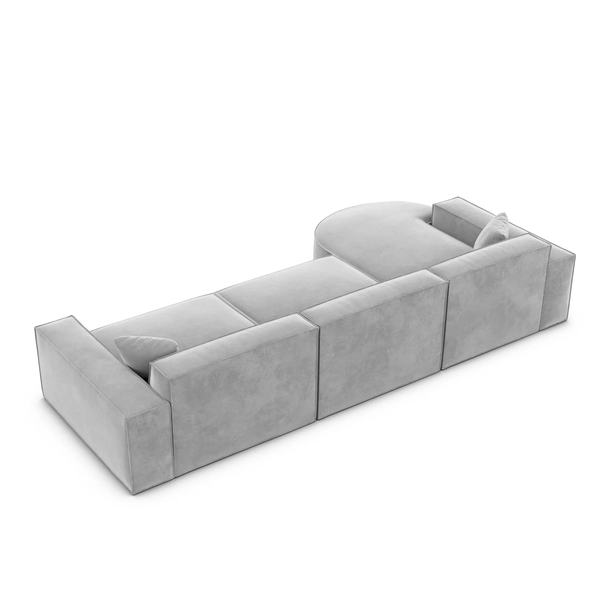 Samtstoff L-Form Sofa Brevia