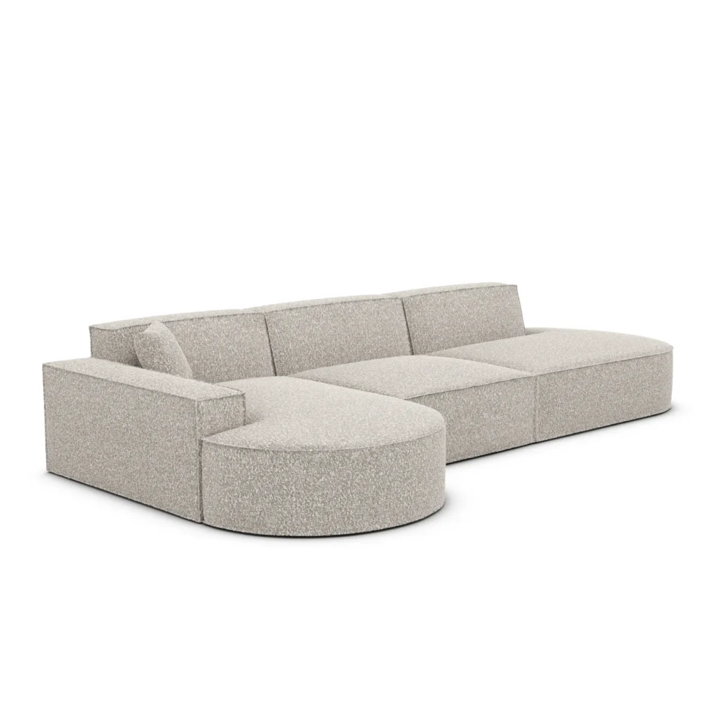 Bouclé L-Form Lounge Sofa Brevia