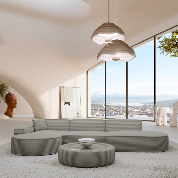 Cord L-Form Lounge Sofa Brevia