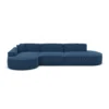 Strukturstoff L-Form Lounge Sofa Brevia