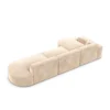 Samtstoff L-Form Lounge Sofa Brevia