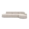 Strukturstoff L-Form Lounge Sofa Brevia