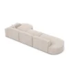 Strukturstoff L-Form Lounge Sofa Brevia