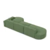Strukturstoff L-Form Lounge Sofa Brevia