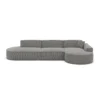 Strukturstoff L-Form Lounge Sofa Brevia
