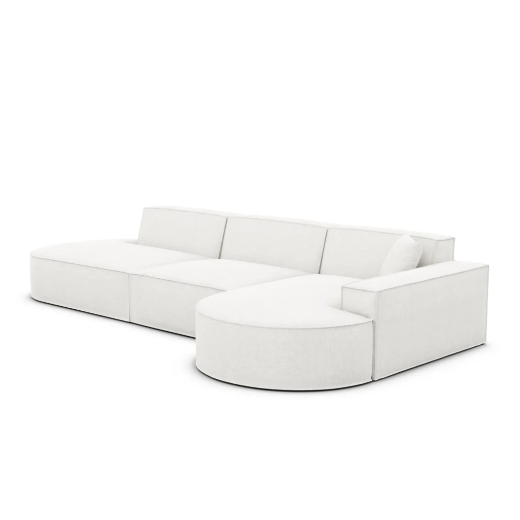 Strukturstoff L-Form Lounge Sofa Brevia