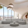 Echtleder L-Form Lounge Sofa Brevia