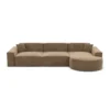 Samtstoff L-Form Sofa Brevia