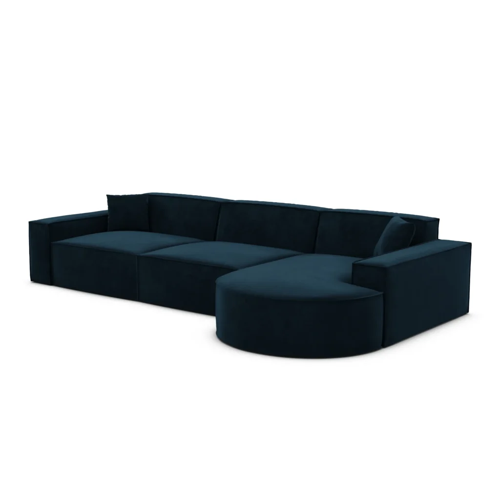 Samtstoff L-Form Sofa Brevia