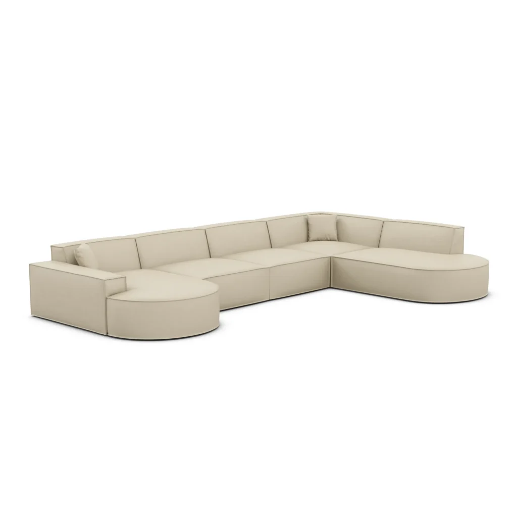 Echtleder U-Form XL Lounge Wohnlandschaft Brevia