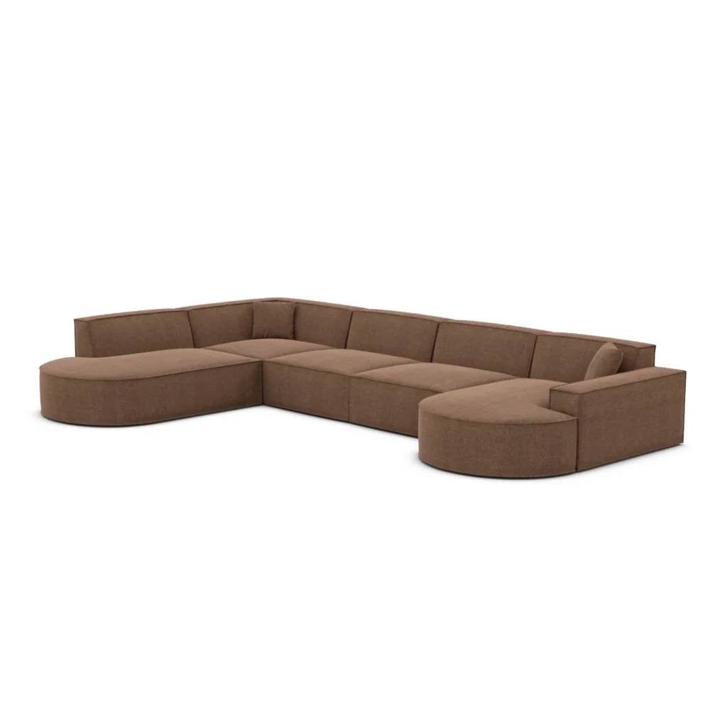 Strukturstoff U-Form XL Lounge Wohnlandschaft Brevia