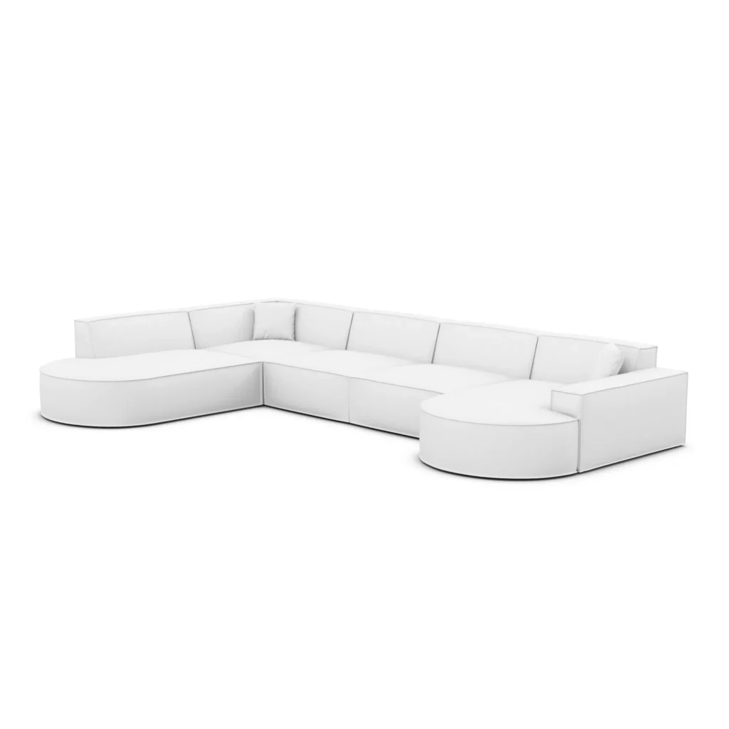 Kunstleder U-Form XL Lounge Wohnlandschaft Brevia