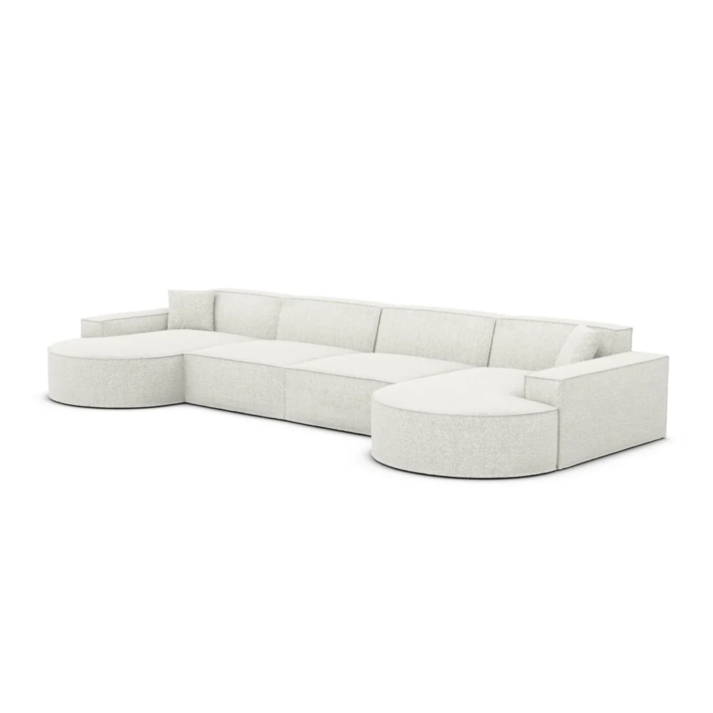 Bouclé U-Form XL Panorama Sofa Brevia