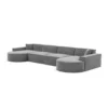 Samtstoff U-Form XL Panorama Sofa Brevia