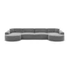 Samtstoff U-Form XL Panorama Sofa Brevia