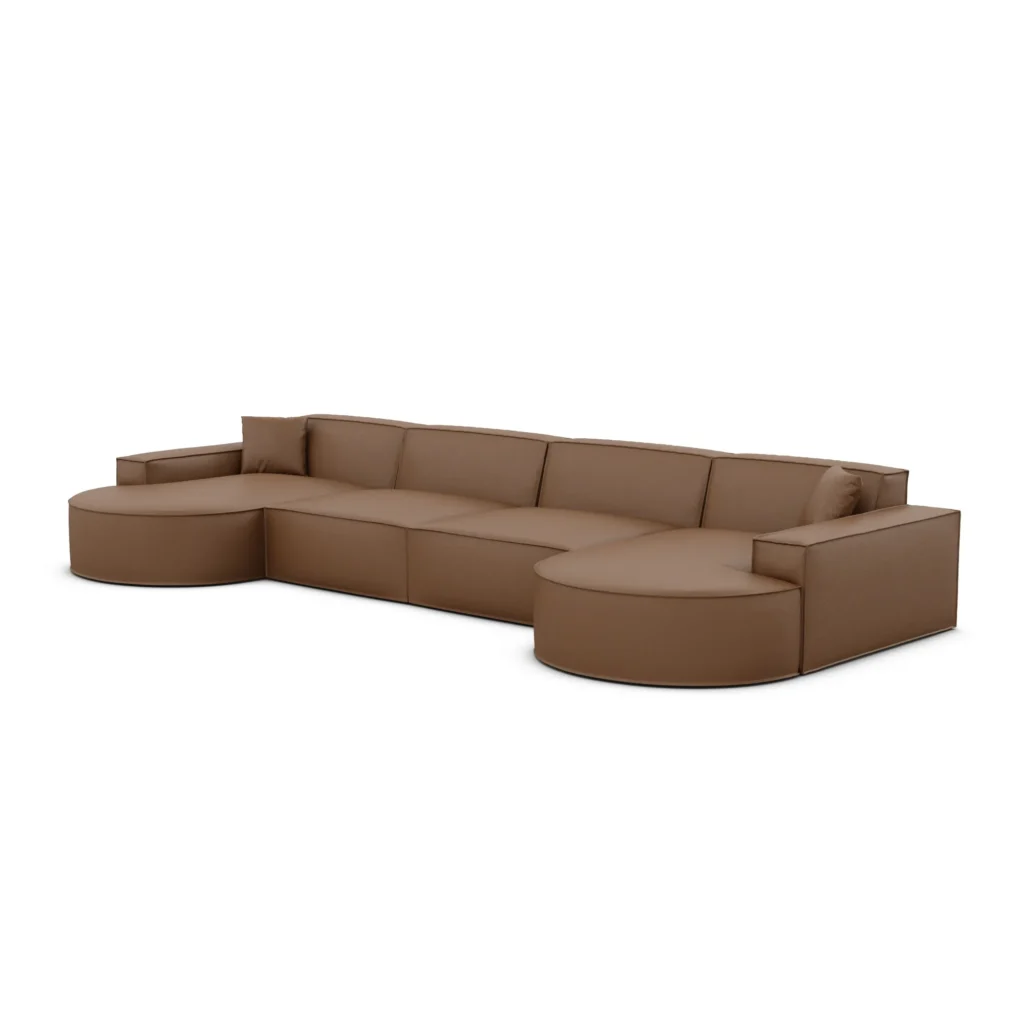 Echtleder U-Form XL Panorama Sofa Brevia