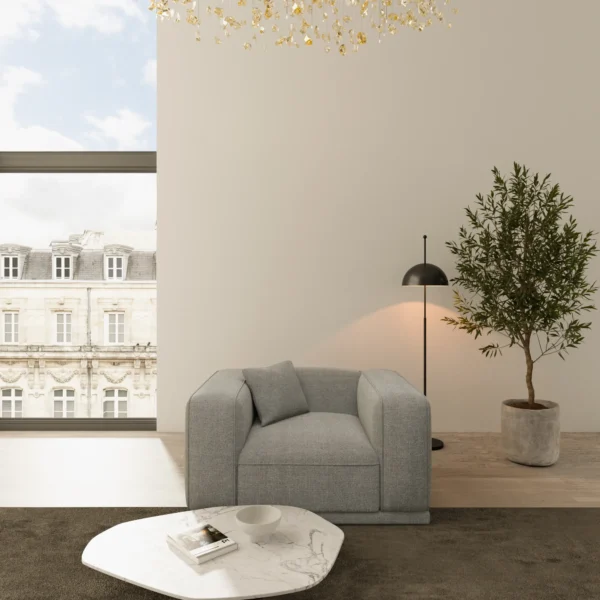 Strukturstoff Sessel Diora – Grey