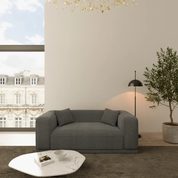 Strukturstoff 2-Sitzer Couch Diora
