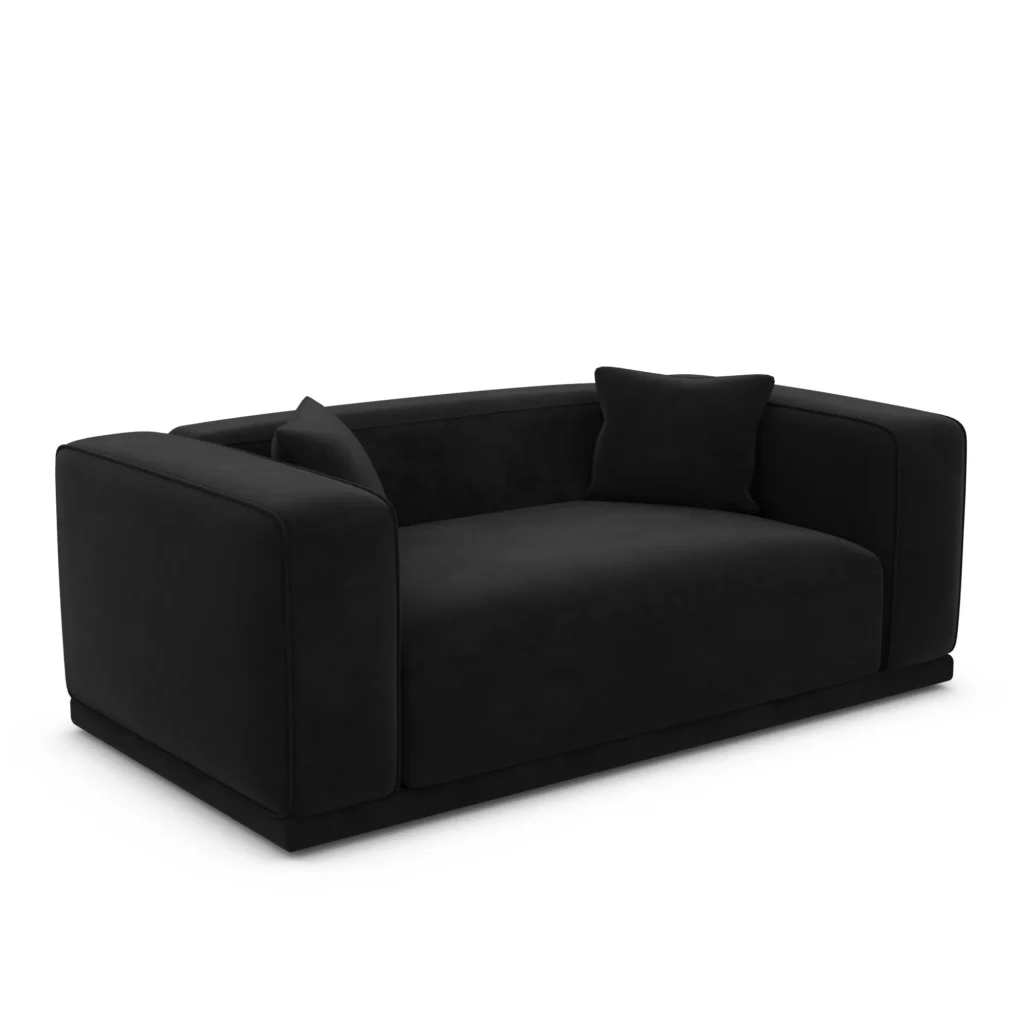 Samtstoff 2-Sitzer Couch Diora