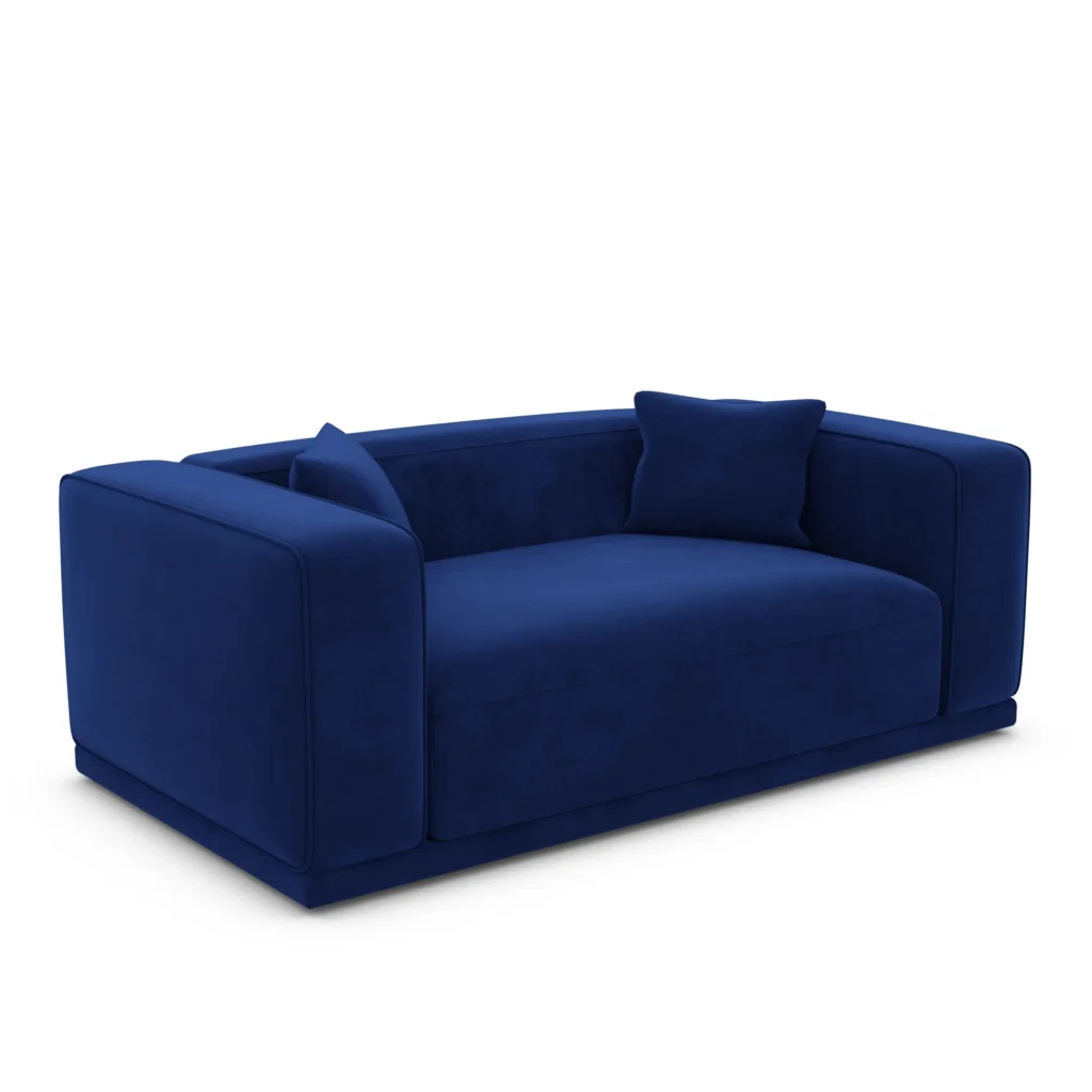 Samtstoff 2-Sitzer Couch Diora