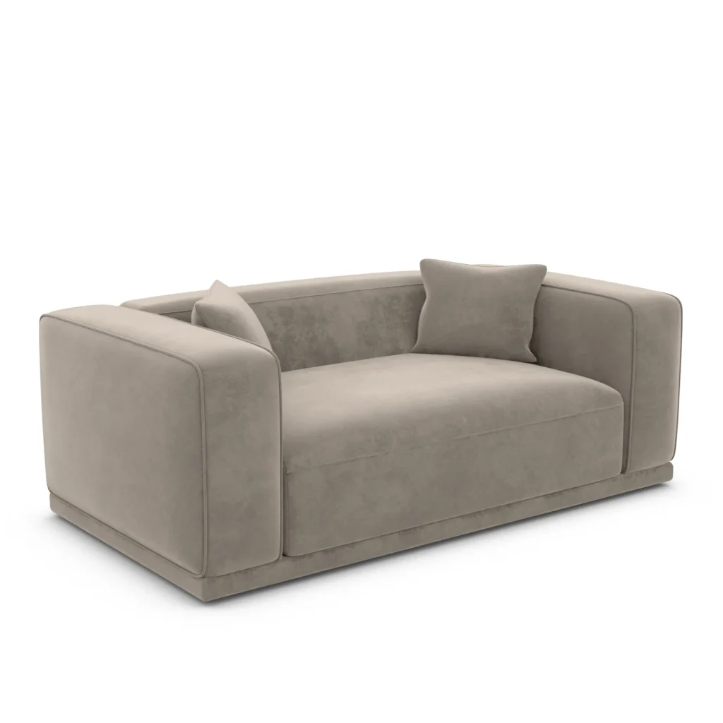 Samtstoff 2-Sitzer Couch Diora