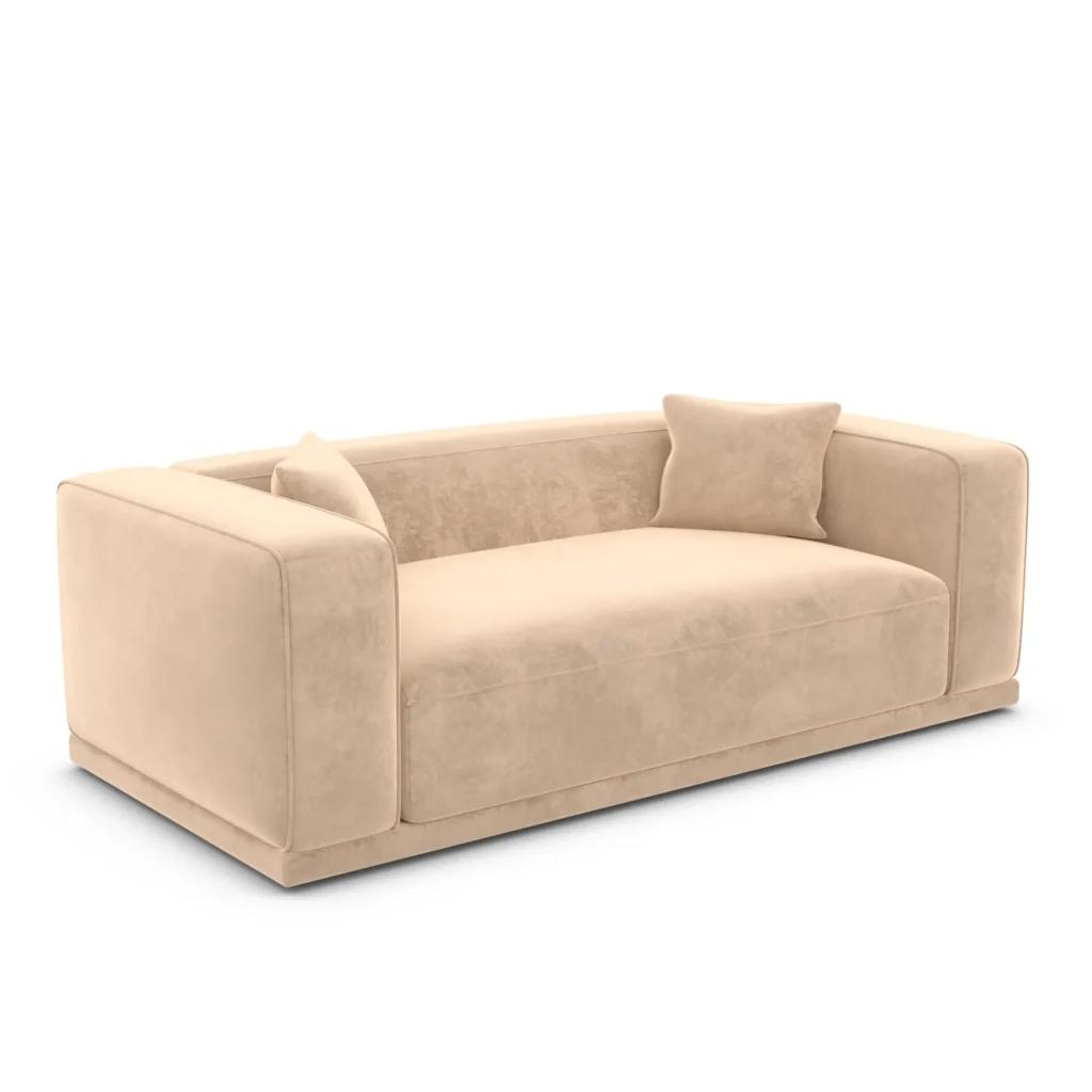 Samtstoff 3-Sitzer Couch Diora