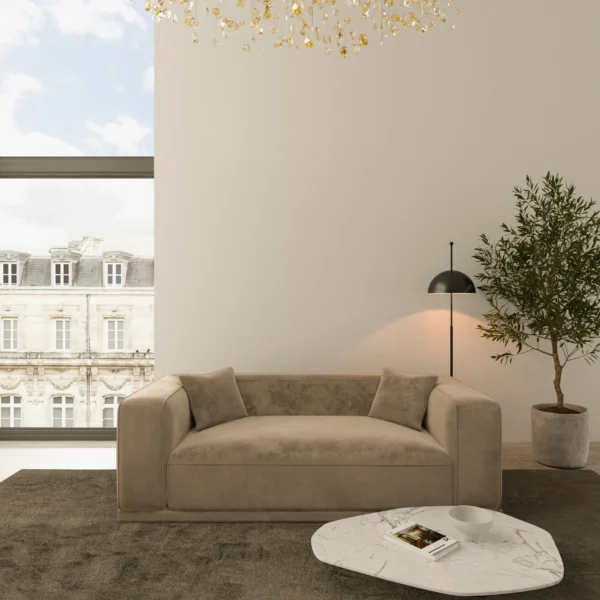 Samtstoff 3-Sitzer Couch Diora