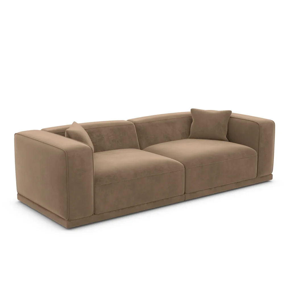 Samtstoff 4-Sitzer Couch Diora