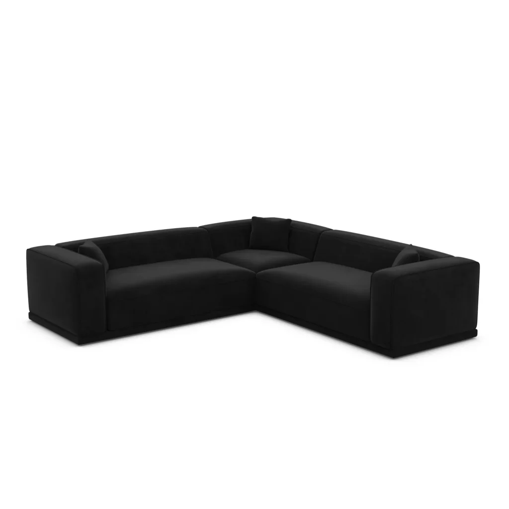 Samtstoff Ecksofa Diora