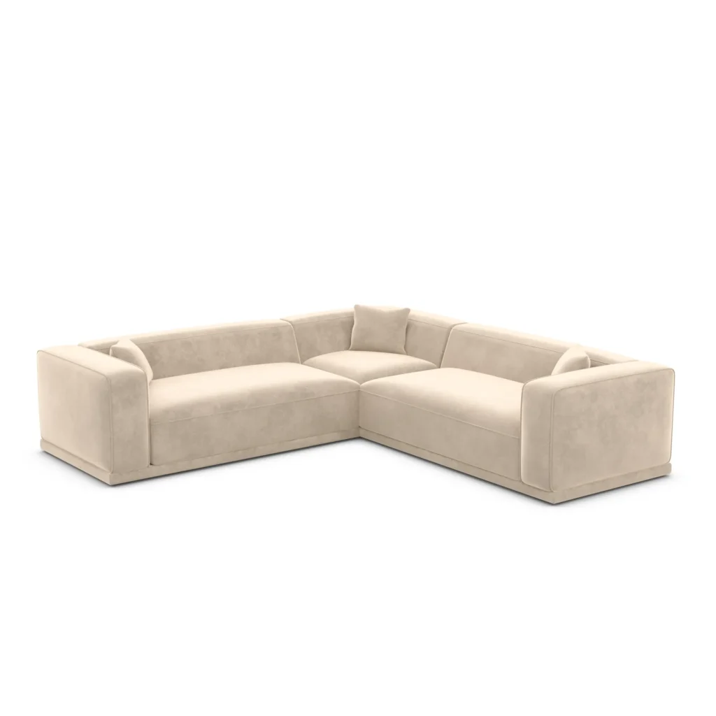 Samtstoff Ecksofa Diora