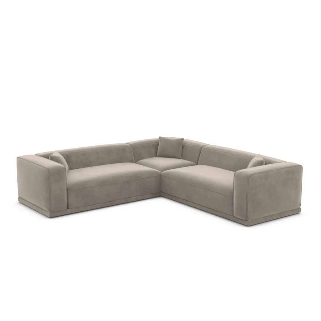 Samtstoff Ecksofa Diora