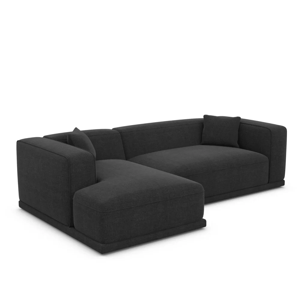 Strukturstoff L-Form Sofa Diora