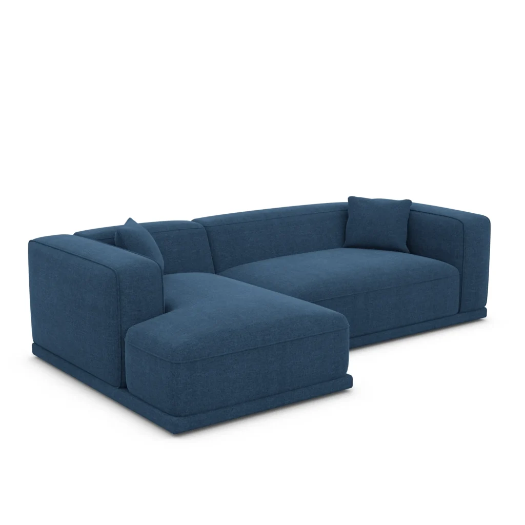 Strukturstoff L-Form Sofa Diora