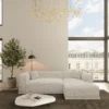 Bouclé L-Form Sofa Diora