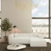 Bouclé L-Form Sofa Diora