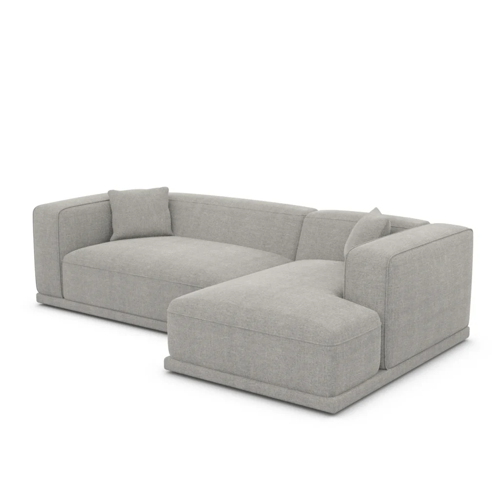 Strukturstoff L-Form Sofa Diora