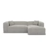 Strukturstoff L-Form Sofa Diora