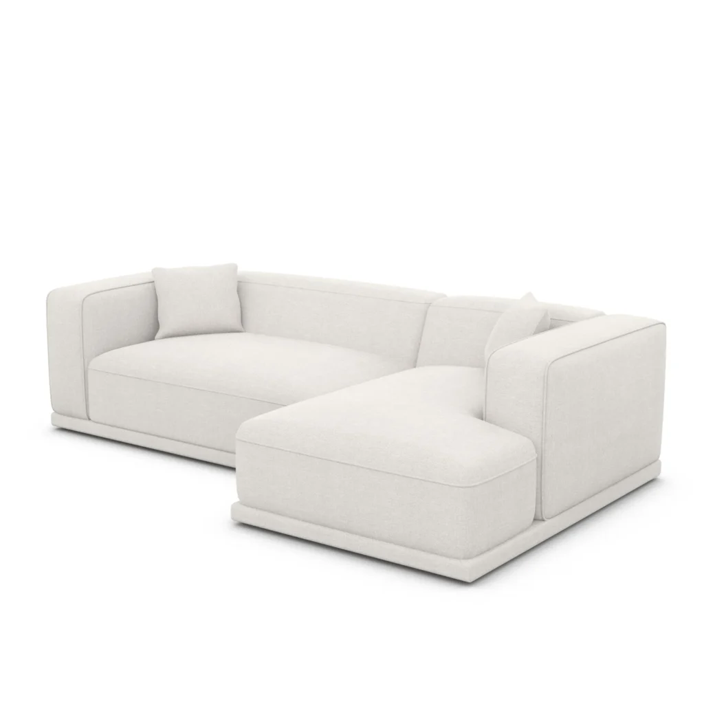 Strukturstoff L-Form Sofa Diora